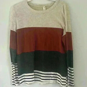Women’s Vanilla Bay Colorblock Long Sleeve Shirt Size small